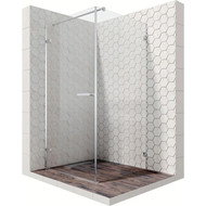 Душевое ограждение Ambassador Abner 90x90 см 10011101L L (стекло 8 мм) хром/прозрачное фото 