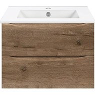 Тумба подвесная с раковиной Vincea Mia 70 см VMC-2MC700VO, дуб винтаж фото 