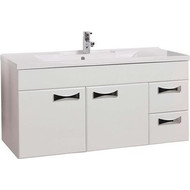 Тумба подвесная с раковиной Акватон Диор 120 см 1A110601DR010, белый фото 