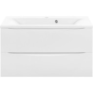 Тумба подвесная с раковиной Vincea Mia 90 см VMC-2MA900GW (раковина белая VCB-3M900W), белый глянец фото 