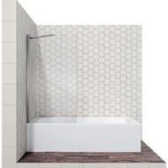 Шторка для ванны Ambassador Bath Screens 800х1400 мм 16041103 с кронштейном, хром/прозрачное фото 