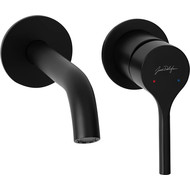 Смеситель для раковины настенный Jacob Delafon Elate E28318-BL, черный матовый фото 