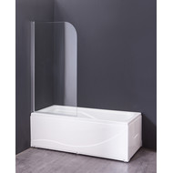 Шторка для ванны Loranto CS-F01 65х120 см, хром/прозрачное фото 