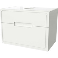 Тумба подвесная со столешницей Taliente Olejo 80 см TA-MBO-80PS-blanco, белый глянец фото 