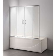 Шторка для ванны Taliente 150 см TA-1514CP, хром/прозрачное фото 