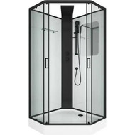 Душевое кабина Grossman Elegans 100 см GR250D, чёрный/прозрачное фото 