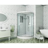 Душевая кабина Niagara Luxe NG-7702W 100x100 см, серебро/прозрачное фото 