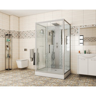 Душевая кабина Niagara Luxe NG-7711WBK 120x90 см, серебро/прозрачное фото 