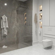 Душевая перегородка Niagara Nova 70 см NG-663-70 с кронштейном, хром/прозрачное фото 