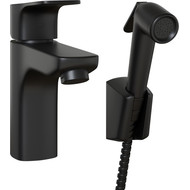 Смеситель для раковины с гигиеническим душем Paini Viva Style P4YO205/574, черный фото 