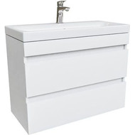 Тумба подвесная с раковиной Iddis Zodiac 80 см ZOD8CB0i95K, белый матовый фото 