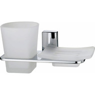 Стакан для зубных щеток с мыльницей WasserKraft Leine K-5026 фото 