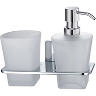 Держатель стакана и дозатор для жидкого мыла WasserKraft Leine K-5089 фото 