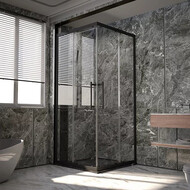 Душевое ограждение Veconi Premium Trento 90x90 см PTC20-B-9090-01-C4 (стекло 8 мм), черный/прозрачное фото 