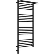 Полотенцесушитель электрический Сунержа Богема с полкой 3.0 П20 1200x500 мм (прямая перемычка) 31-5806-1250 L, чёрный матовый фото 