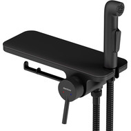 Набор для гигиенического душа Damixa Jupiter с полкой 773500301, черный фото 