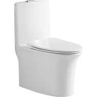 Унитаз-моноблок безободковый Sole Frime с тонкой крышкой микролифт фото 