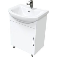 Тумба напольная с раковиной Mirsant Лайт 60 см, белый (тумба идёт в разобранном виде) фото 