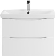 Тумба подвесная с раковиной BelBagno MARINO-CER-600-2C-SO-BL-P 60 см, Bianco Lucido фото 