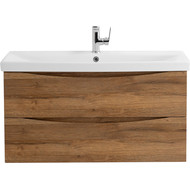 Тумба подвесная с раковиной BelBagno MARINO-CER-900-2C-SO-RR-P 90 см, Rovere Rustico фото 