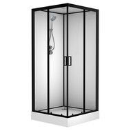 Душевая кабина Loranto Neo 90x90 см CS-22110, чёрный/прозрачное фото 