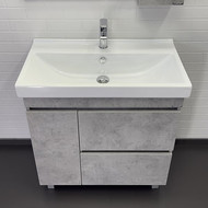 Тумба напольная с раковиной Comforty Осло 80Н см, бетон светлый фото 