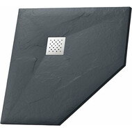 Поддон каменный Grossman Strong 100x100 см GR-S2100100D, графит матовый фото 