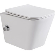 Унитаз-биде подвесной безободковый BelBagno Due BB3103CHR-BS/SC с крышкой микролифт фото 