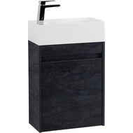 Тумба подвесная с раковиной Art&Max Family-M-400-1D-SO-HC 40 см, угольный камень фото 