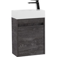 Тумба подвесная с раковиной Art&Max Family-M-400-1D-SO-IS 40 см, железный камень фото 