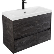 Тумба подвесная с раковиной Art&Max Family-M-750-2C-SO-IS 75 см, железный камень фото 