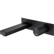 Смеситель для раковины настенный Abber Rund AF8712B (со скрытой частью) черный матовый, Цвет производителя: чёрный матовый фото 