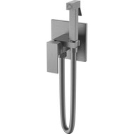 Набор для гигиенического душа Boheme Qubic 477-GM, gun metall, Цвет производителя: gun metall фото 