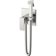 Набор для гигиенического душа Boheme Qubic 477-NB, nickel brush, Цвет производителя: никель фото 