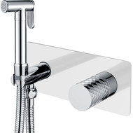 Набор для гигиенического душа Boheme Stick 127-WCR, white chrome, Цвет производителя: white chrome фото 