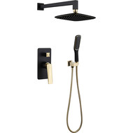 Душевая система для душа Boheme Venturo 384-B, чёрный/золото фото 