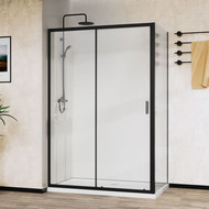 Душевое ограждение Vincea City 120x90 см VSR-5CT9012CLB, черный/прозрачное фото 