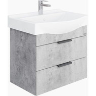 Тумба подвесная с раковиной Onika Девис 65 см 106546, бетон чикаго фото 