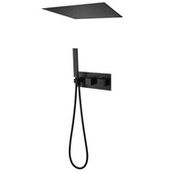 Душевая система для душа с термостатом Abber Daheim AF8255B, черный матовый фото 