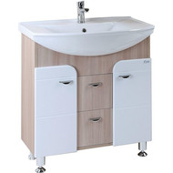 Тумба напольная с раковиной Onika Стиль 75 см 107512, белая/ясень шимо фото 