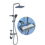 Душевая стойка с гигиеническим душем Dikalan AL-99098, серый матовый фото 