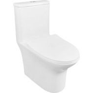 Унитаз-моноблок безободковый Azario Sente AZ-8614 с крышкой микролифт фото 