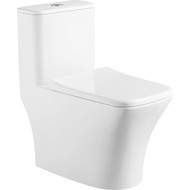 Унитаз-моноблок безободковый Azario Teano AZ-8621 с крышкой микролифт фото 