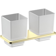 Стакан двойной для зубных щеток Timo Torne 43034/17, золото матовое фото 