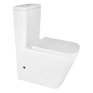 Унитаз-компакт безободковый Azario Quadro AZ-2175 с крышкой микролифт, Цвет производителя: белый фото 