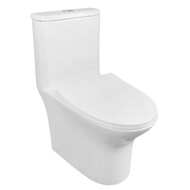 Унитаз-моноблок безободковый Azario Sente AZ-8614 с крышкой микролифт фото 