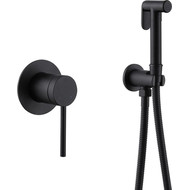 Набор для гигиенического душа Abber Emotion AF8825B, черный матовый фото 