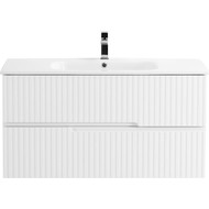 Тумба подвесная с раковиной Cezares DUET-1000-2C-SO-BL 100 см, Bianco Lucido фото 