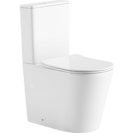 Унитаз-компакт безободковый Abber Bequem AC1112TMW с крышкой микролифт, белый матовый, Цвет производителя: белый матовый фото 