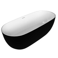 Ванна отдельностоящая Grossman Classic 170x80 см GR-2501MB, черный матовый фото 